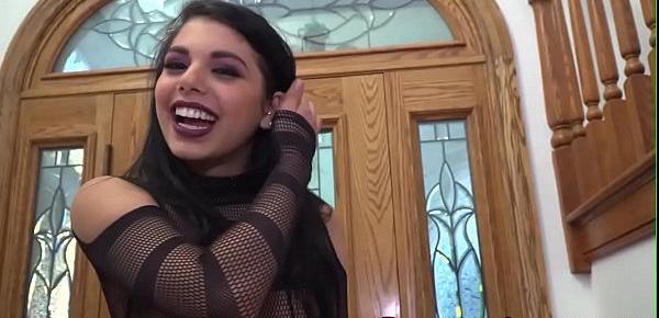  Dick sucking teen latina goth gets pounded